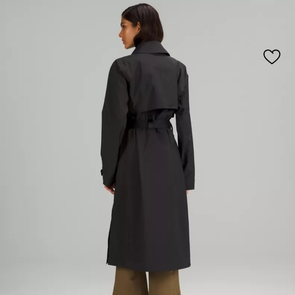 Lululemon | Always There Trench Coat | Black| Size 12 | Full Length | Sold Out | - Picture 7 of 11